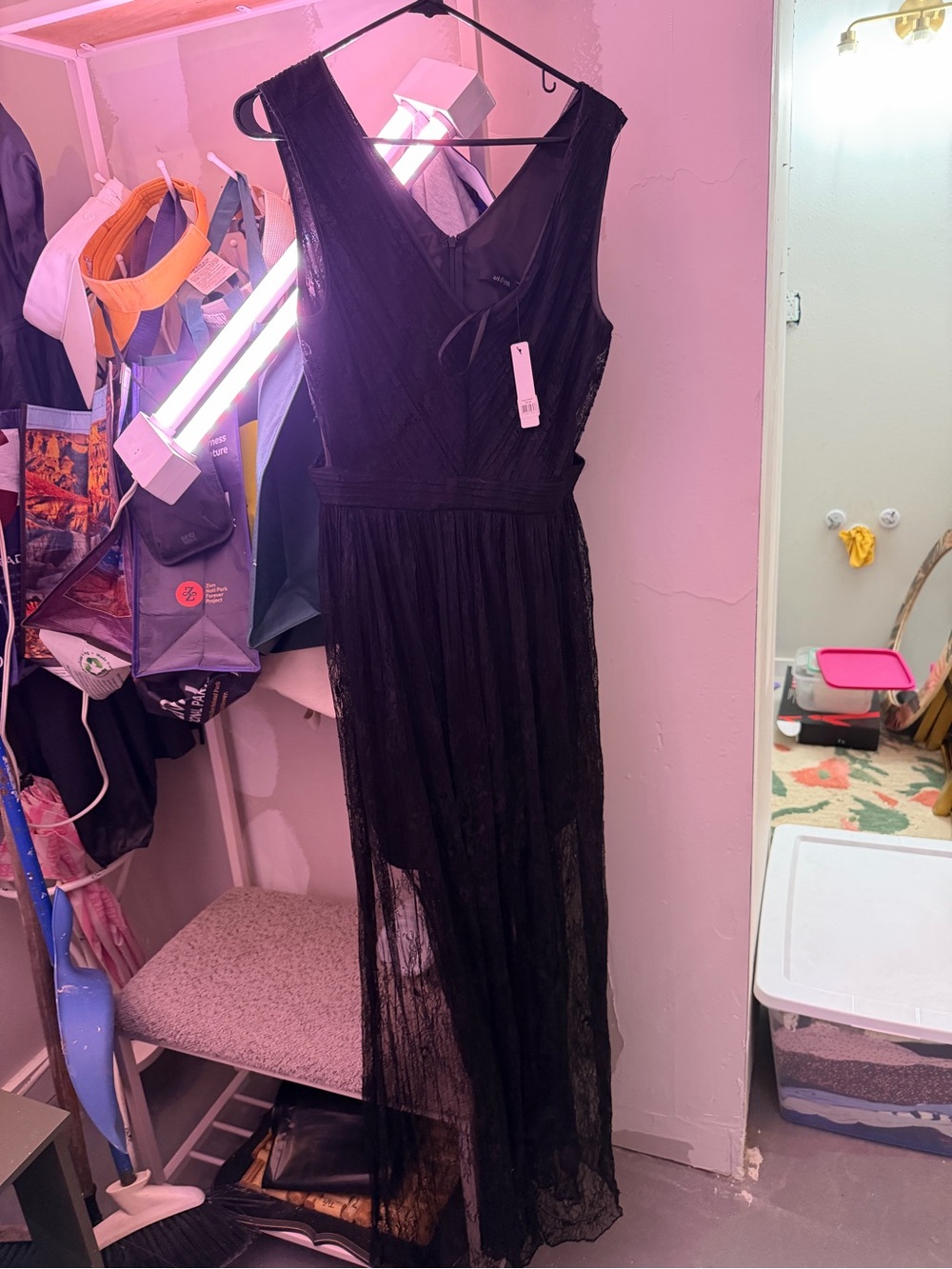 Ark & Co Black Lace Maxi Dress